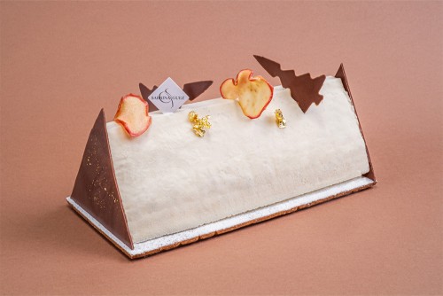 Bûche de Noël | Vanille | Pommes Caramélisées|Passion